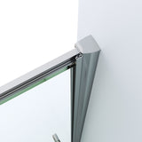 Duschtür Nische 90 x 190 cm Verstellbereich von 85-89 cm Drehtür Nischentür Dusche mit Rahmen Chromoptik Duschwand Glas aus Sicherheitsglas 8 mm klar