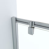 Duschtür Nische 90 x 190 cm Verstellbereich von 85-89 cm Drehtür Nischentür Dusche mit Rahmen Chromoptik Duschwand Glas aus Sicherheitsglas 8 mm klar