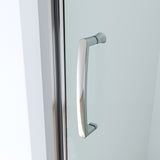 Duschtür Nische 90 x 190 cm Verstellbereich von 85-89 cm Drehtür Nischentür Dusche mit Rahmen Chromoptik Duschwand Glas aus Sicherheitsglas 8 mm klar