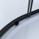 Duschkabine 90x90 viertelkreis schwarz matt rund Dusche aus Sicherheitsglas 5 + 6 mm mit lotuseffekt Beschichtung höhe 195cm