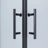 Duschkabine 90x90 viertelkreis schwarz matt rund Dusche aus Sicherheitsglas 5 + 6 mm mit lotuseffekt Beschichtung höhe 195cm