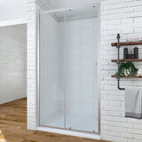 140 x 185 cm Duschabtrennung Schiebetür Dusche Nischentür Duschtür Duschwand Glas aus Sicherheitsglas 5/6mm Klarglas