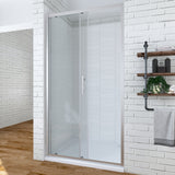 110 x 185 cm Duschabtrennung Schiebetür Dusche Nischentür Duschtür Duschwand Glas aus Sicherheitsglas 5/6mm Klarglas