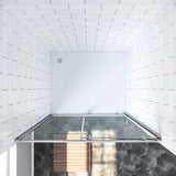 Schiebetür Dusche 120 x 185 cm Chromoptik Duschtür Nische Nischentür aus Echtglas Sicherheitsglas klar