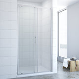 AQUABATOS BRUSSELS-Serie Schiebetür in Nische 6 mm ESG Glas Höhe 185 cm