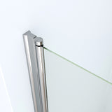 Duschkabine Eckeinstieg Eckdusche mit Duschtür Drehtür Pendeltür Schwingtür und festem Seitenteil Seitenwand aus Sicherheitsglas (ESG) 5 mm klar