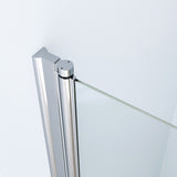 Duschtür Nische rahmenlos Pendeltür Dusche Drehtür Schwingtür Breite 70 75 80 90 100 cm Höhe 187 cm Wandausgleich 15 mm & 5 mm