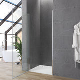Duschtür Nische rahmenlos Pendeltür Dusche Drehtür Schwingtür Breite 70 75 80 90 100 cm Höhe 187 cm Wandausgleich 15 mm & 10 mm