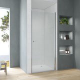 Duschtür Nische rahmenlos Pendeltür Dusche Drehtür Schwingtür Breite 70 75 80 90 100 cm Höhe 187 cm Wandausgleich 15 mm & 20 mm