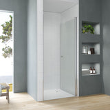 Duschtür Nische rahmenlos Pendeltür Dusche Drehtür Schwingtür Breite 70 75 80 90 100 cm Höhe 187 cm Wandausgleich 15 mm & 20 mm