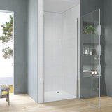 Duschtür Nische rahmenlos Pendeltür Dusche Drehtür Schwingtür Breite 70 75 80 90 100 cm Höhe 187 cm Wandausgleich 15 mm & 20 mm