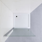 Walk in Duschwand Glas mit Drehtür Schwingtür Duschabtrennung Begehbare Dusche Duschtrennwand für Duschwanne aus Sicherheitsglas (ESG) 5 mm