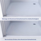 Walk in Duschwand Glas mit Drehtür Schwingtür Duschabtrennung Begehbare Dusche Duschtrennwand für Duschwanne aus Sicherheitsglas (ESG) 5 mm