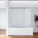 110 x 150 cm Badewannenaufsatz Schiebetür Duschabtrennung Glas Badewanne Duschwand Glaswand Trennwand Glas aus Sicherheitsglas mit Lotuseffekt Beschichtung