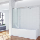 110 x 150 cm Badewannenaufsatz Schiebetür Duschabtrennung Glas Badewanne Duschwand Glaswand Trennwand Glas aus Sicherheitsglas mit Lotuseffekt Beschichtung