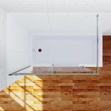 110 x 150 cm Badewannenaufsatz Schiebetür Duschabtrennung Glas Badewanne Duschwand Glaswand Trennwand Glas aus Sicherheitsglas mit Lotuseffekt Beschichtung