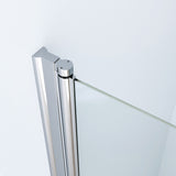 Walk in Duschwand Glas mit Drehtür Schwingtür Duschabtrennung Begehbare Dusche Duschtrennwand für Duschwanne Sicherheitsglas (ESG) 6 mm Höhe 197 cm