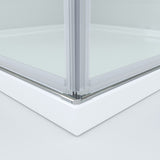 Duschkabine Eckeinstieg Eckdusche mit Duschtüren Drehtüren Pendeltüren Schwingtüren aus Sicherheitsglas (ESG) 6 mm Nanoglas Höhe 197 cm
