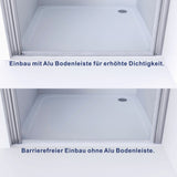 AQUABATOS CANNES-Serie Drehtür in Nische 6mm Echtglas mit Nano Beschichtung Höhe 195cm