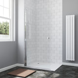 Walk in Duschwand Glas mit Drehtür Schwingtür Duschabtrennung Begehbare Dusche Duschtrennwand für Duschwanne Sicherheitsglas (ESG) 6 mm Höhe 197 cm