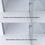 80 cm Duschtür Nische Glas Drehtür Scharniertür Dusche Nischentür Duschabtrennung aus Sicherheitsglas 6mm mit Lotuseffekt-Beschichtung höhe 195 cm