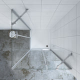 AQUABATOS ECHOS-Serie 80 x 80 x 195 cm Duschkabine Eckeinstieg mit Drehtüren und Festteilen aus ESG Echtglas 6 mm mit Nano Beschichtung