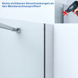 Duschkabine Eckeinstieg 100x90 cm Eckdusche Drehtür Scharnier Dusche aus Sicherheitsglas 6mm mit Lotuseffekt Beschichtung höhe 195cm