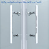 Duschkabine Eckeinstieg 100x90 cm Eckdusche Drehtür Scharnier Dusche aus Sicherheitsglas 6mm mit Lotuseffekt Beschichtung höhe 195cm