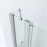 Duschtür mit Festteil Nischentür Dusche Drehtür Pendeltür Schwingtür an Festteil in Nische Höhe 187 cm Wandausgleich 20 mm & 5 mm