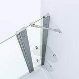 Begehbare Dusche faltbar Duschfaltwand mit Festteil Duschabtrennung Duschwand Glas Falttür an Festteil Höhe 187 cm Wandausgleich 20 mm & 10 mm