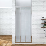 120 cm Duschtür Glas Dusche Schiebetür 3 Teilig Dreiteilig aus Sicherheitsglas 6mm Klarglas mit Lotuseffekt Beschichtung