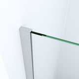 Duschabtrennung Duschwand Glas Walk in Dusche Duschtrennwand Duschglaswand ESG 8 mm Teilsatiniert mit verstellbarer Winkel Stabilisationsbügel