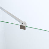 Duschabtrennung Duschwand Glas Walk in Dusche Duschtrennwand Duschglaswand ESG 8 mm Teilsatiniert mit verstellbarer Winkel Stabilisationsbügel