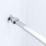 Duschabtrennung Duschwand Glas Walk in Dusche Duschtrennwand Duschglaswand ESG 8 mm Teilsatiniert mit verstellbarer Winkel Stabilisationsbügel