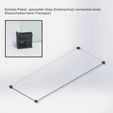 AQUABATOS GWALAS-Serie Walk In Duschwand Glas 10 mm  ESG Echtglas mit Nano Beschichtung Höhe 200 cm