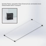 AQUABATOS GWALAS-Serie Walk In Duschwand Glas 10 mm  ESG Echtglas mit Nano Beschichtung Höhe 200 cm