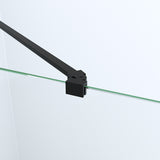 Walk in Duche Schwarz Duschglaswand Glasduschwand Klarglas 8 mm inkl. verstellbarer Winkel Stabilisationsbügel