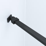 Walk in Duche Schwarz Duschglaswand Glasduschwand Klarglas 8 mm inkl. verstellbarer Winkel Stabilisationsbügel