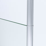 Walk in Duschwand Glas freistehend begehbare Dusche ebenerdige Klarglas 8 mm mit Deckenstütze Chromoptik