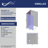 Begehbare Dusche Duschabtrennung Duschwand Glas Duschglaswand