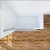 100 x 140 cm Badewannenfaltwand Glaswand für Badewanne Duschwand faltbar aus Sicherheitsglas 5mm mit Lotuseffekt Beschichtung