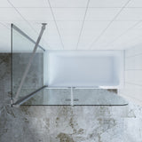 Badewannenaufsatz Seitenwand Duschwand Badewanne aus 5 mm Echtglas mit Nano Beschichtung