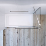 AQUABATOS faltbar Badewannenaufsatz 80x140cm mit Seitenwand 70x140cm aus 5mm ESG mit Nano-Beschichtung