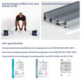 AQUABATOS faltbar Badewannenaufsatz 80x140cm mit Seitenwand 70x140cm aus 5mm ESG mit Nano-Beschichtung