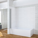 80 x 140 cm Duschabtrennung Glas Badewanne Duschwand Glaswand Trennwand Glas aus Sicherheitsglas 5mm mit Lotuseffekt Beschichtung