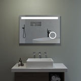 LED Badspiegel mit integriertem Kosmetikspiegel 100x70 DALES Typ B | Touch Sensor Dimmbar Antibeschlag Kaltweiß 6400K