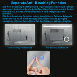 LED Badspiegel mit integriertem Kosmetikspiegel 100x70 DALES Typ B | Touch Sensor Dimmbar Antibeschlag Kaltweiß 6400K