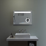 Badezimmerspiegel mit LED Licht Kosmetikspiegel 80x60cm DALES Typ C | Touch Sensor Dimmbar Antibeschlag Kaltweiß 6400K Warmweiß 3000K
