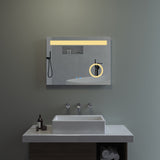Badezimmerspiegel mit LED Licht Kosmetikspiegel 80x60cm DALES Typ C | Touch Sensor Dimmbar Antibeschlag Kaltweiß 6400K Warmweiß 3000K