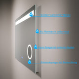 Badezimmerspiegel mit LED Licht Kosmetikspiegel 80x60cm DALES Typ C | Touch Sensor Dimmbar Antibeschlag Kaltweiß 6400K Warmweiß 3000K